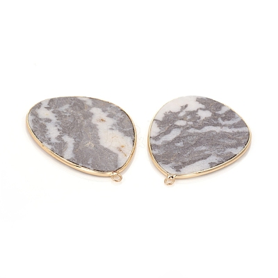 Natural Zebra Jasper Pendants G-E526-02K-1