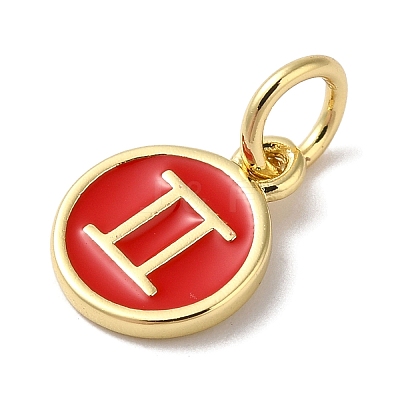 Real 18K Gold Plated Brass Enamel Charms KK-L216-001G-I03-1