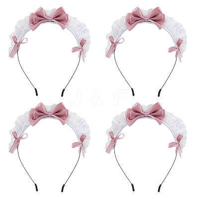 Cloth Bowknot Hair Bands for Women Girl OHAR-WH0029-12C-1