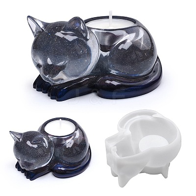 Cat Shape Candle Holder Silicone Molds ST-CJ0043-044-1