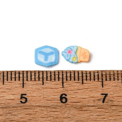 Handmade Polymer Clay Cabochons and Plastic Beads for DIY Jewelry Making Findings CLAY-B007-04I-1
