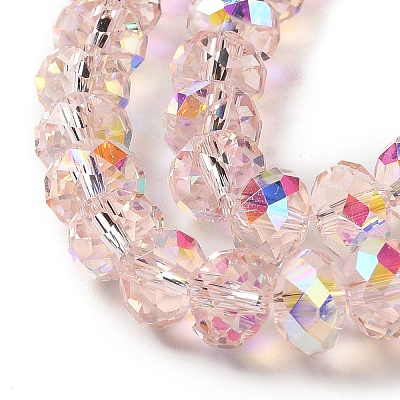 AB Color Plated Transparent Electroplate Beads Strands EGLA-H104-06B-1