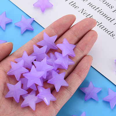 Imitation Jelly Acrylic Beads X-MACR-S373-90-E04-1