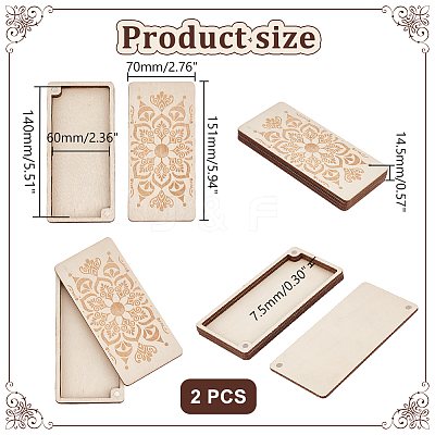 Flower Wood Storage Tool AJEW-WH0348-361-1