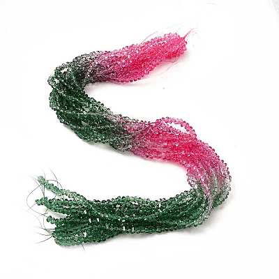 Transparent Glass Bead Strands GLAA-H023-02J-1