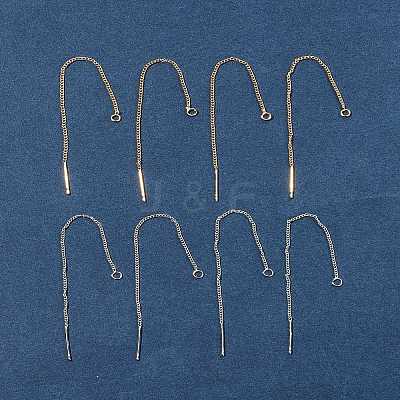 8Pcs 2 Colors Brass Stud Earring Findings KK-FS0001-52-1