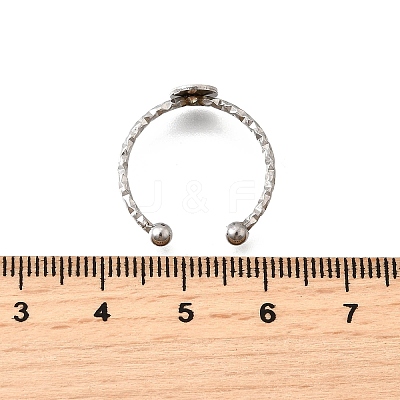 304 Stainless Steel Cuff Ring Components RJEW-H250-03D-P-1