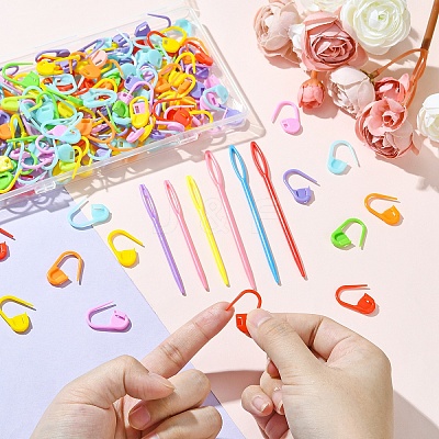 ABS Plastic Knitting Tool Kits FIND-YW0005-86-1