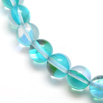 Synthetic Moonstone Beads Strands X-G-F143-8mm-07-1