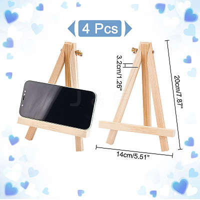 Foldable Wood Triangle Easel WOOD-WH0034-52B-1
