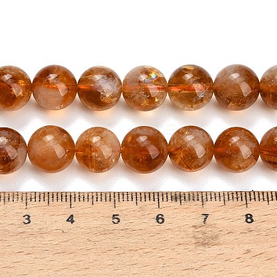Hearted Natural Citrine Beads Strands GG-T002-A02-10mm-1