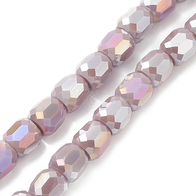 Electroplate Opaque Glass Beads GLAA-F108-10A-05-1