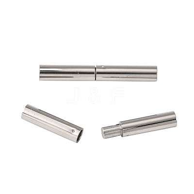 Tarnish Resistant 304 Stainless Steel Bayonet Clasps STAS-L134-04-1