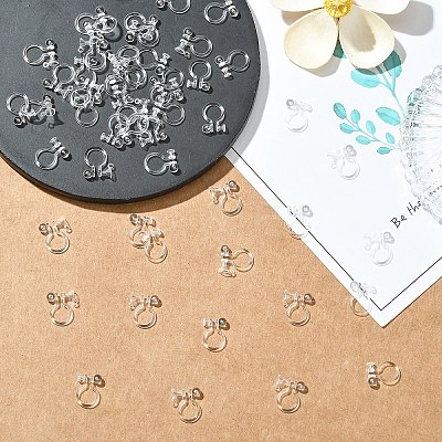 24Pcs Plastic Clip-on Earring Findings KY-YW0002-33-1