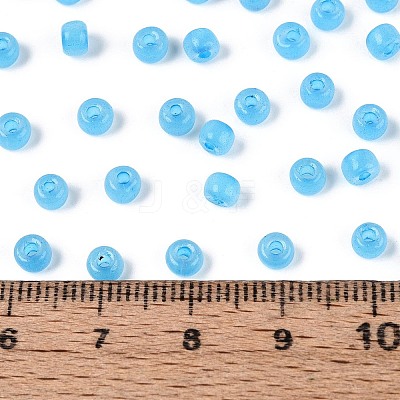 6/0 Transparent Inside Colours Glass Seed Beads SEED-N008-08F-1