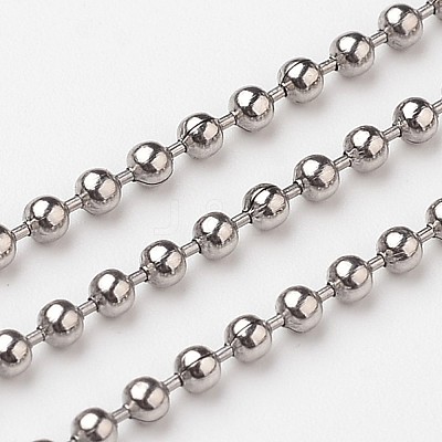 Tarnish Resistant 304 Stainless Steel Ball Chains CHS-A002B-2.0mm-1