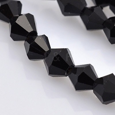 Faceted Bicone Glass Beads Strands X-EGLA-P017-3mm-04-1