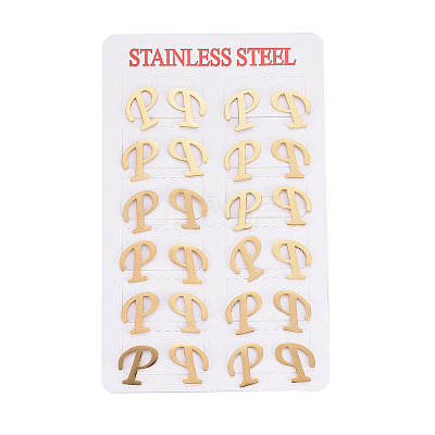 304 Stainless Steel Stud Earrings EJEW-E241-06P-1