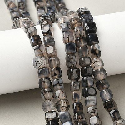 Natural Dragon Veins Agate Beads Strands G-G177-E19-01-1