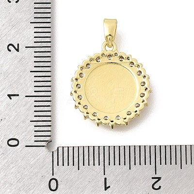 Brass Clear Cubic Zirconia Pendants KK-B187-01G-04A-1