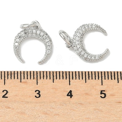 Brass Micro Pave Cubic Zirconia Pendants KK-D386-15P-01-1