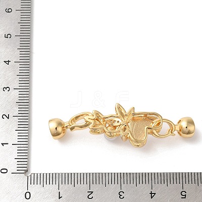Brass Micro Pave Cubic Zirconia Fold Over Clasps KK-A227-15G-1