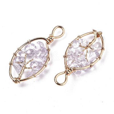 Natural Quartz Crystal Pendants G-T131-98-1