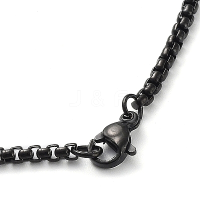 PVD Vacuum Plating 304 Stainless Steel Rugby Pendant Necklaces NJEW-Z023-02EB-1