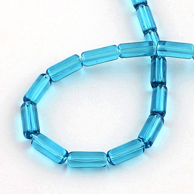 Transparent Glass Bead Strands GLAA-R162-10x4-03-1