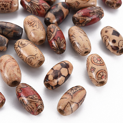 Printed Wood Beads WOOD-R248-M-1