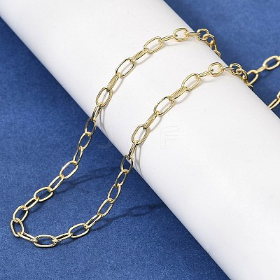 3MM Brass Cable Chain Necklaces for Women NJEW-F366-01A-1