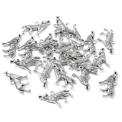 Tibetan Style Alloy Howling Wolf Pendants LS-LF1753Y-NF-1