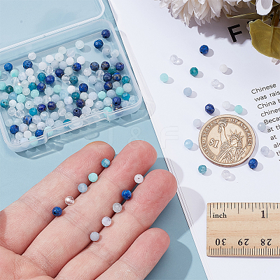 150Pcs 10 Styles Natural Gemstone Beads G-WR0001-09-1