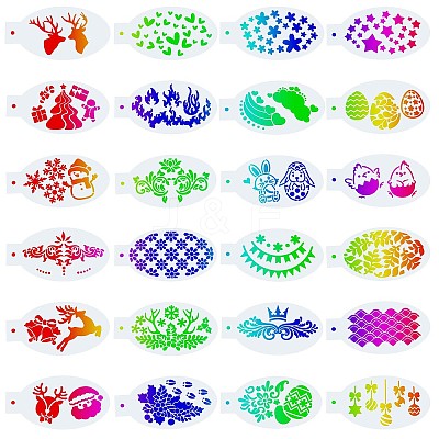 Plastic Face Paint Stencils DIY-WH0304-582D-1