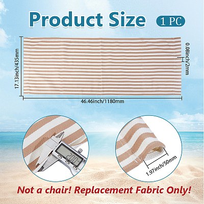 1Pc Stripe Polyester Chair Replacement Fabric AJEW-GF0014-50C-1