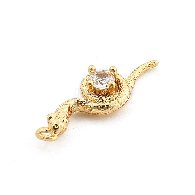 Brass Micro Pave Cubic Zirconia Pendants KK-M321-01C-G-1
