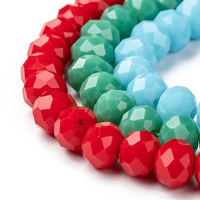 Opaque Solid Color Glass Beads Strands EGLA-X0007-01D-4mm-1