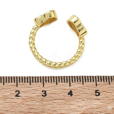Brass Micro Pave Cubic Zirconia Cuff Open Rings RJEW-C163-03B-G-1