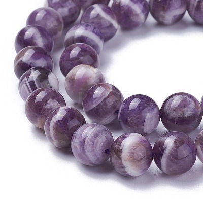 Natural Chevron Amethyst Beads Strands G-G772-05-B-1