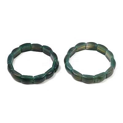 Natural Agate Bead Stretch Bracelets for Women Men BJEW-C097-02A-21-1
