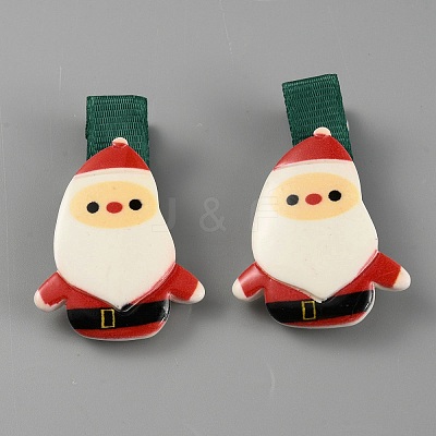 Cute Christmas Acrylic Alligator Hair Clips PHAR-WH0013-03J-1