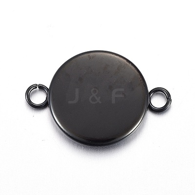 Stainless Steel Cabochon Connector Settings X-STAS-L211-04B-B-1