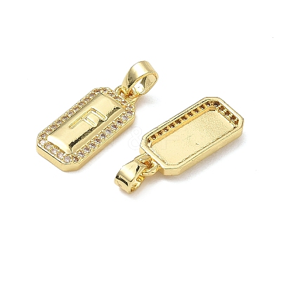 26Pcs Brass Micro Pave Cubic Zirconia Pendants ZIRC-I369-01G-1
