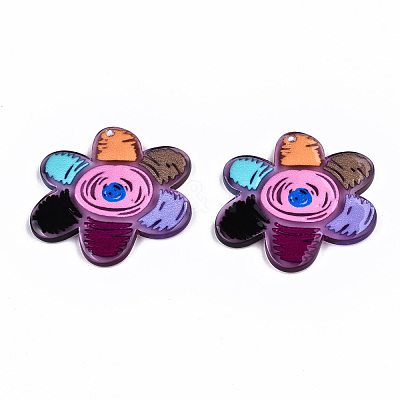 Transparent Acrylic Pendants KY-T022-35-1