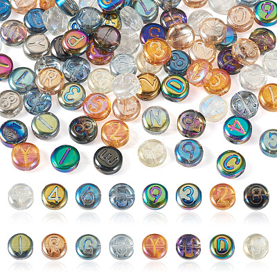 80Pcs Electroplate Transparent Glass Beads EGLA-TA0030-08-1