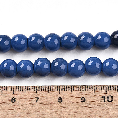 Baking Paint Glass Beads Strands DGLA-N013-8mm-10-1