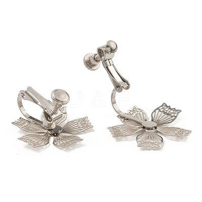 Non-Tarnish 304 Stainless Steel Clop-on Earrings Finding STAS-B043-01-1