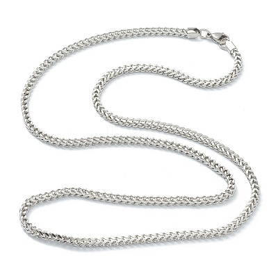 Non-Tarnish 304 Stainless Steel Wheat Chain Necklaces NJEW-I245-08C-P-1