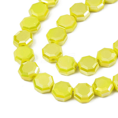 Electroplate Opaque Solid Color Glass Beads Strands EGLA-N002-27-B03-1