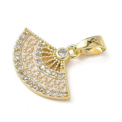 Brass Micro Pave Cubic Zirconia Pendants KK-I371-28G-01-1